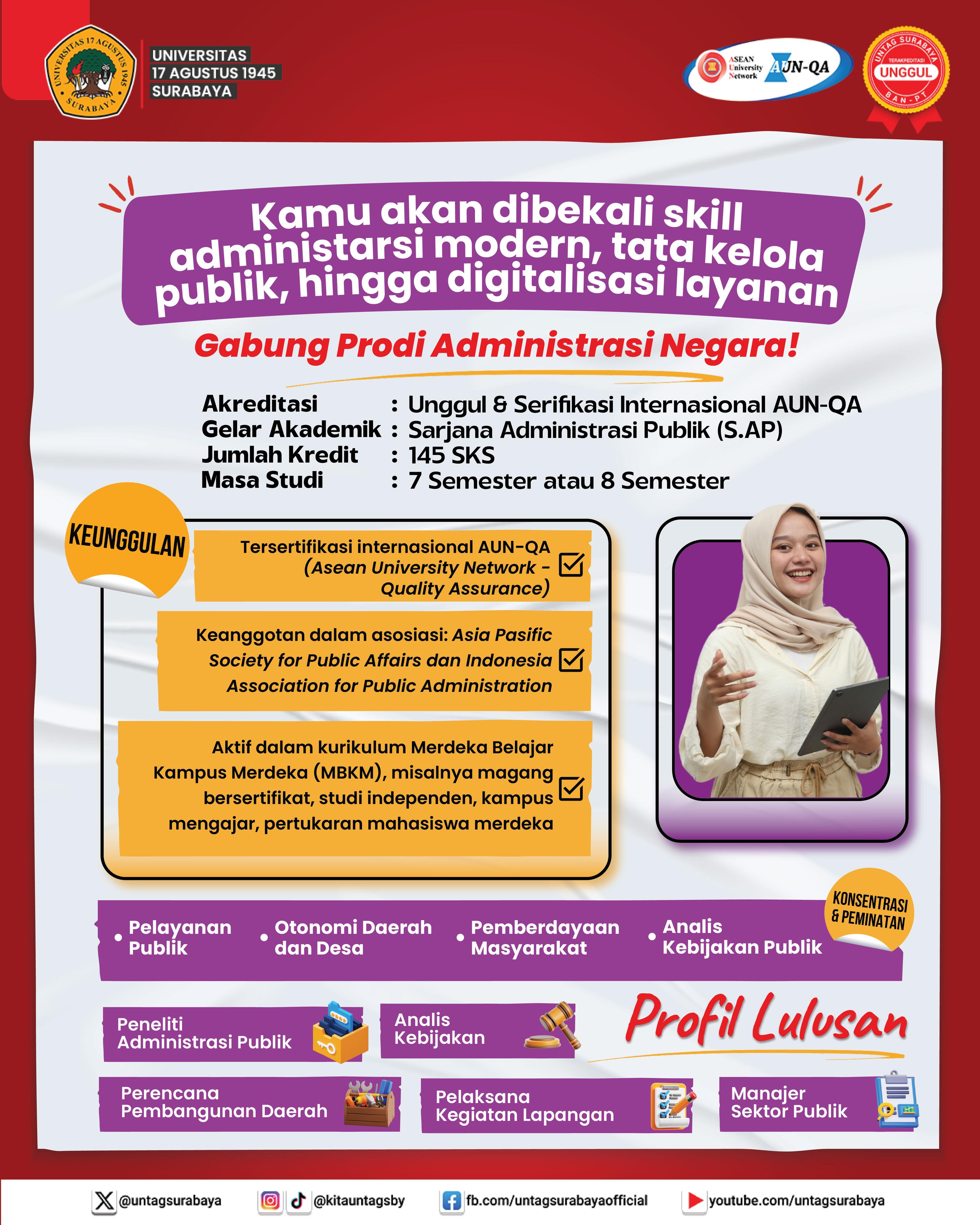 Mengenal Jurusan S1 Adminsitrasi Publik Untag SUrabaya