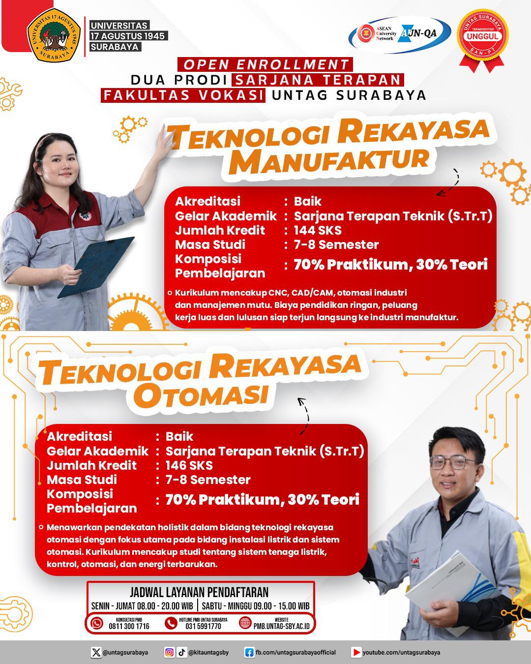Open Enrolment Dua Prodi Sarjana Terapan