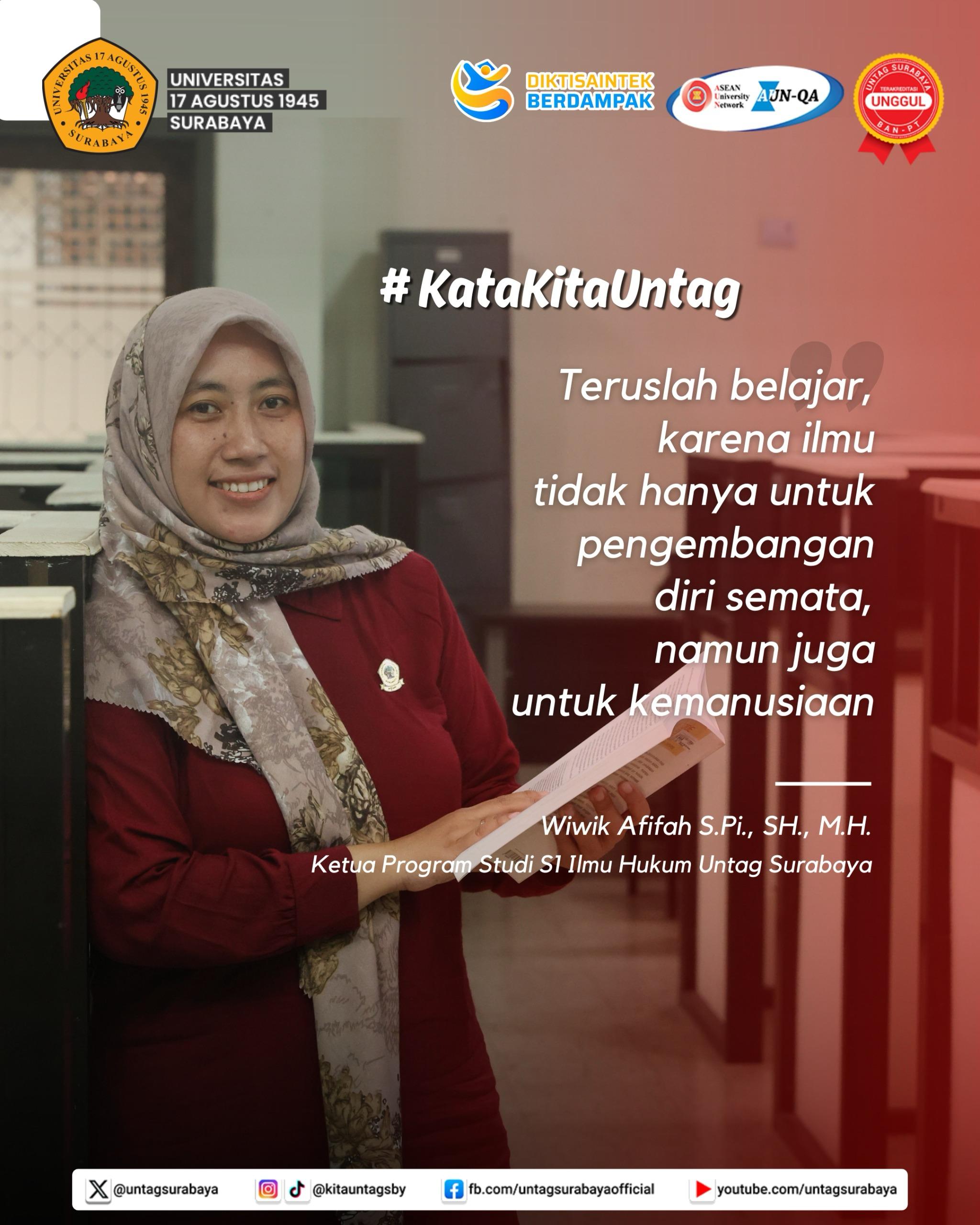 Pesan kaprodi Ilmu Hukum